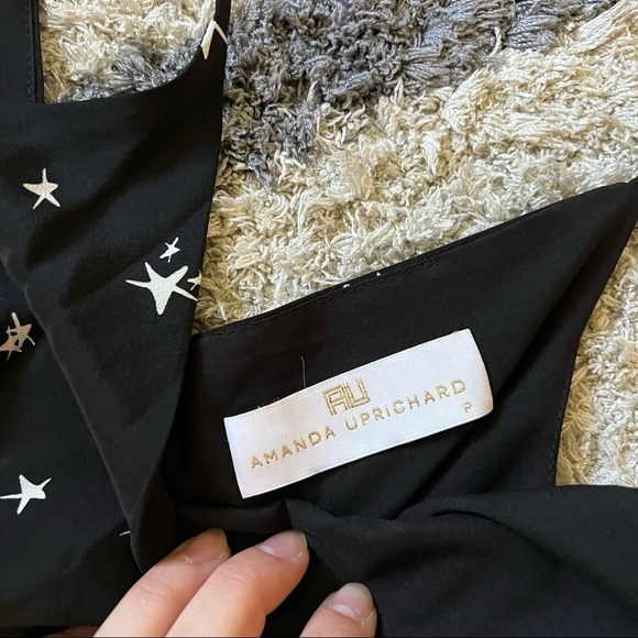 Anthropologie Amanda Uprichard Star Print Silk Mini Dress - Picture 13 of 14